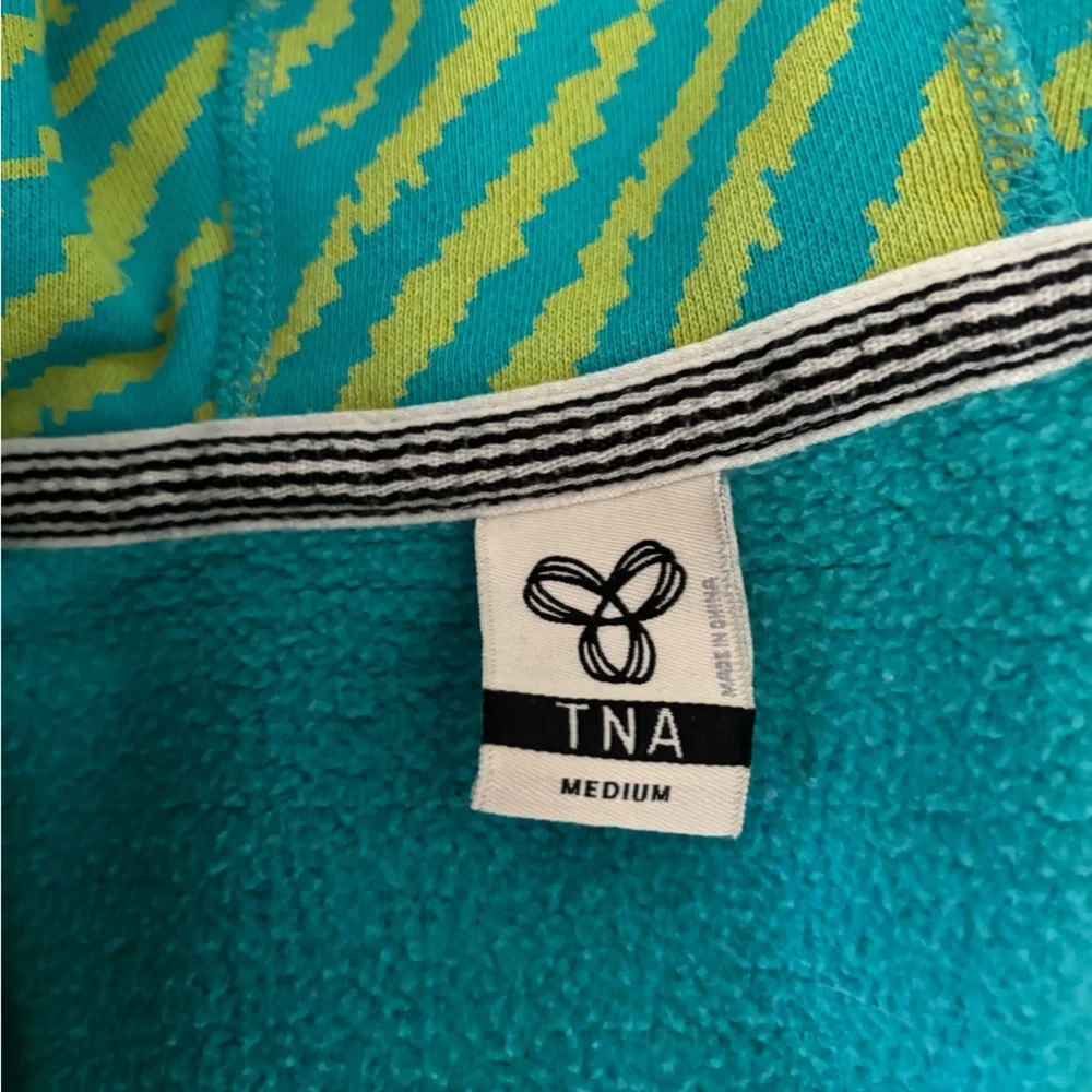 Vibrant Teal and Lime Green Hoodie - Picture 11 of 16